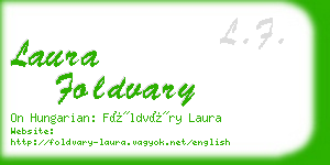 laura foldvary business card